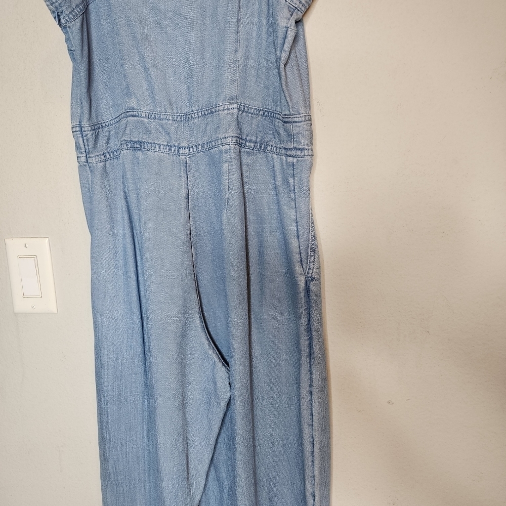 Loft Linen Lyocell Chambray Ruffle Strap Square N… - image 5